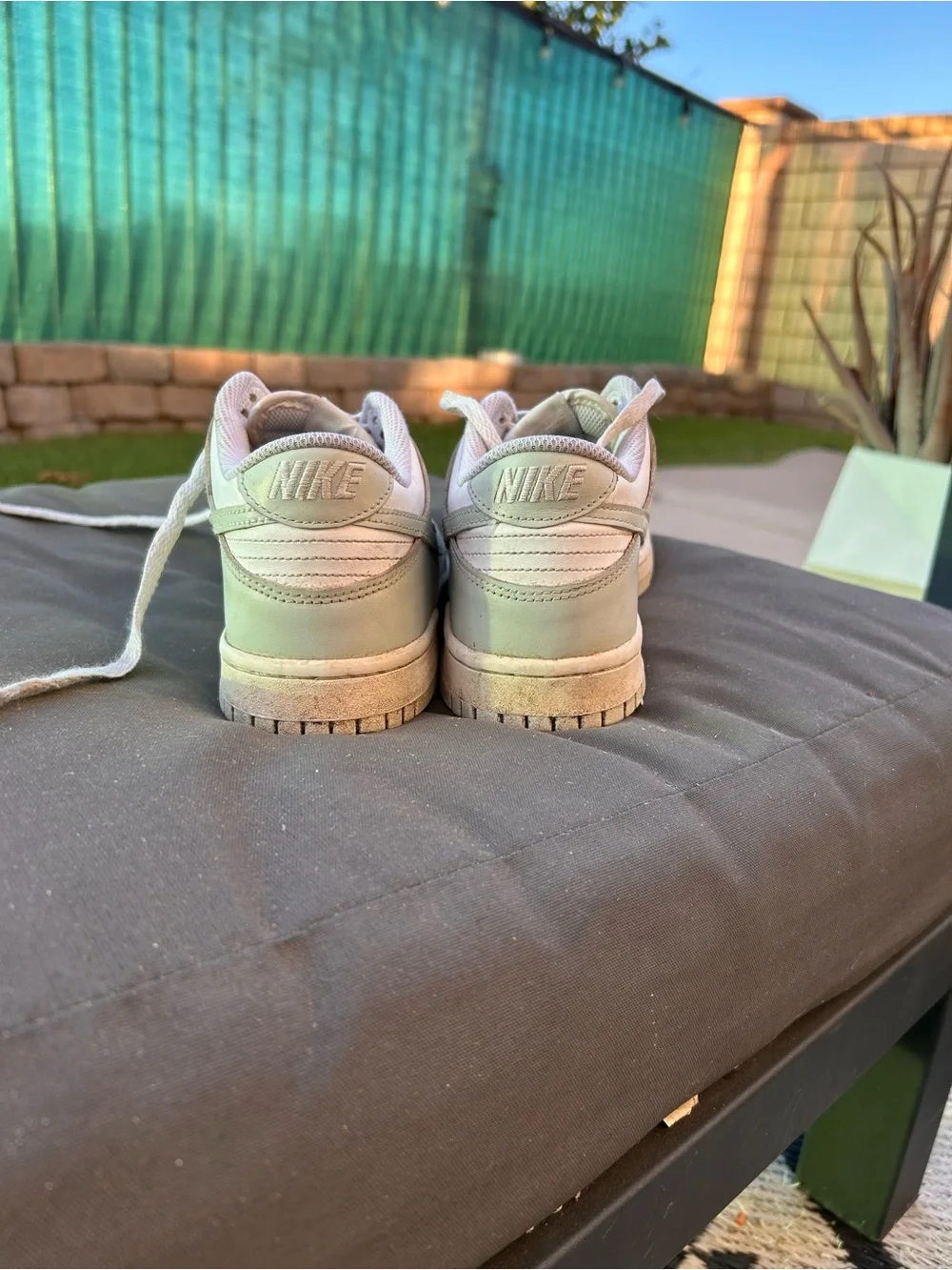 Nike Men’s Low-Top Sneakers in Sage Green and Cream